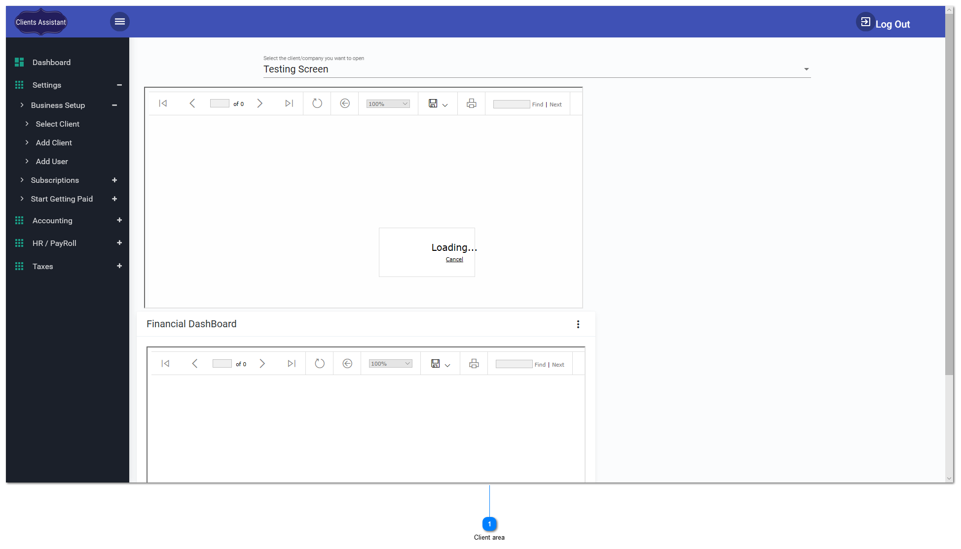  Selecting Client / Company/ Business To Use